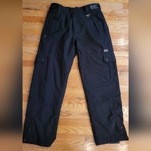 OCEAN & EARTH OE Pro Series Snow Ski Snowboard Fleece Lined Black Pants Men's